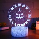 Luz noturna Happys Halloweens Pumpkins 3D com mudança de cor