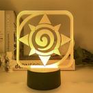 Luz noturna HearthStones Heroes Of Warcrafts 3D LED Color Ch