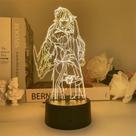 Luz noturna Honkais Impacts Bronyas Zaychiks 3D LED Color Ch