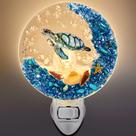 Luz noturna Hortsun Seashell Seaturtle Vintage Ocean Theme Luz noturna Hortsun Seashell Seaturtle Vintage Ocean Theme