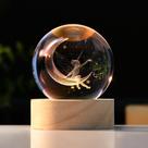 Luz noturna IFOLAINA Moon Fairy Crystal Ball 60 mm com base