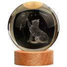 Luz noturna JANARARY Cat 3D Crystal Lamp 16 cores que mudam de cor