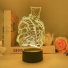 Luz noturna JoJos Bizarres Adventures Worlds 3D LED Color Ch