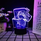 Luz noturna LED 3D A Cert Scientific Railgun Misaka Mikoto