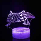 Luz noturna LED 3D Andrias Davidianus que muda de cor para crianças
