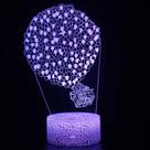 Luz noturna LED 3D, balões de ar quente, mudança de cor para crianças Luz noturna LED 3D, balões de ar quente, mudança de cor para crianças