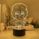Luz noturna LED 3D Bungos Strays Dogs Nakajimas Atsushis