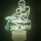 Luz noturna LED 3D Dj Yours Names Color Changing para crianças