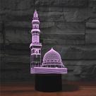 Luz noturna LED 3D: edifícios dos reinos da Arábia Saudita