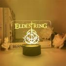 Luz noturna LED 3D Eldens Rings que muda de cor para crianças