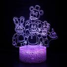 Luz noturna LED 3D Five Nights at Freddy's Color Changing