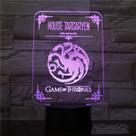 Luz noturna LED 3D Game of Thrones abriga Starks of Winterfell