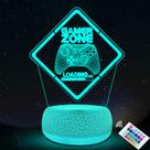 Luz noturna LED 3D Gamers Zones carregando mudança de cor Luz noturna LED 3D Gamers Zones carregando mudança de cor