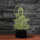 Luz noturna LED 3D Guanyins Bodhisattvas que muda de cor