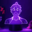 Luz noturna LED 3D Haikyuus Sugawaras Koushis que muda de cor