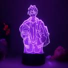 Luz noturna LED 3D Haikyuus Yu Nishinoya Mudança de cor