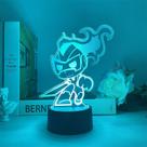 Luz noturna LED 3D Happys Heroes Kalos que muda de cor Luz noturna LED 3D Happys Heroes Kalos que muda de cor