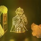 Luz noturna LED 3D Honkais Stars Rails Welts que muda de cor