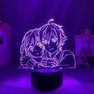 Luz noturna LED 3D Horimiyas Horsi Kyōkos que muda de cor