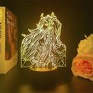 Luz noturna LED 3D Jujutsus Kaisens Color Changing para crianças