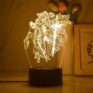 Luz noturna LED 3D Jujutsus Kaisens Mlynars Color Changing
