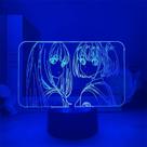 Luz noturna LED 3D Lycoris Recoils Nishikigis Chisatos para crianças