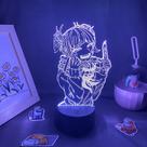 Luz noturna LED 3D My Hero Academia Midoriya Izuku Toga Himiko