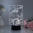Luz noturna LED 3D Narakas Bladepoints Chens Baiyis para crianças