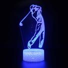 Luz noturna LED 3D para golfe que muda de cor para crianças com base Luz noturna LED 3D para golfe que muda de cor para crianças com base
