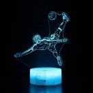Luz noturna LED 3D para jogadores de futebol que mudam de cor para crianças