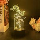 Luz noturna LED 3D Plants vs Zombies Furinas que mudam de cor