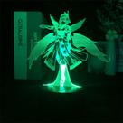 Luz noturna LED 3D Plants vs Zombies Kujous Saras Color Changing