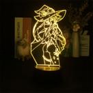 Luz noturna LED 3D Plants vs Zombies Monas Color Changing