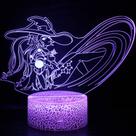 Luz noturna LED 3D Plants vs Zombies Monas Color Changing