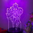 Luz noturna LED 3D Plants vs Zombies Paimons que muda de cor