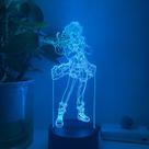 Luz noturna LED 3D Plants vs Zombies que mudam de cor para crianças