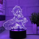 Luz noturna LED 3D Plants vs Zombies que mudam de cor para crianças