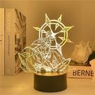 Luz noturna LED 3D Plants vs Zombies que mudam de cor para crianças
