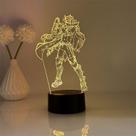 Luz noturna LED 3D Plants vs Zombies Wriothesleys Color Change