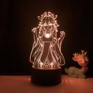 Luz noturna LED 3D Plants vs Zombies Yaes Mikos Color Changing