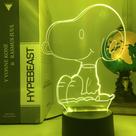 Luz noturna LED 3D que muda a cor do cão do Snoopy para crianças Luz noturna LED 3D que muda a cor do cão do Snoopy para crianças