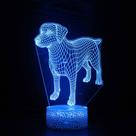 Luz noturna LED 3D que muda a cor do cão do Snoopy para crianças