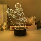 Luz noturna LED 3D que muda de cor Brawls Stars Bulls para crianças