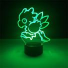 Luz noturna LED 3D que muda de cor Chocobos Final Fantasy
