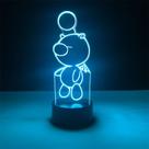 Luz noturna LED 3D que muda de cor Final Fantasy Moogles