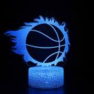 Luz noturna LED 3D que muda de cor para basquete para crianças