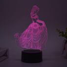 Luz noturna LED 3D que muda de cor para crianças e belezas