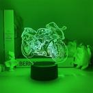 Luz noturna LED 3D que muda de cor para motocicletas Kawasaki