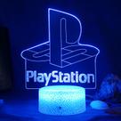 Luz noturna LED 3D que muda de cor PlayStation para crianças