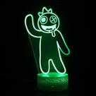 Luz noturna LED 3D Rainbows Friends Color Changing Kids